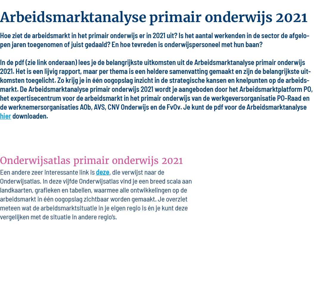 Arbeidsmarktanalyse primair onderwijs 2021 Hoe ziet de arbeidsmarkt in het primair onderwijs er in 2021 uit  Is het a   