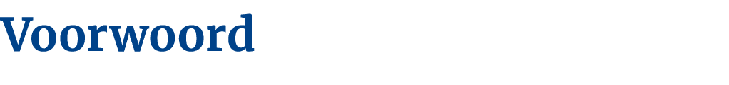 Voorwoord 
